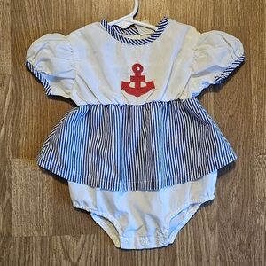 Vintage Baby Outfit with Anchor Design